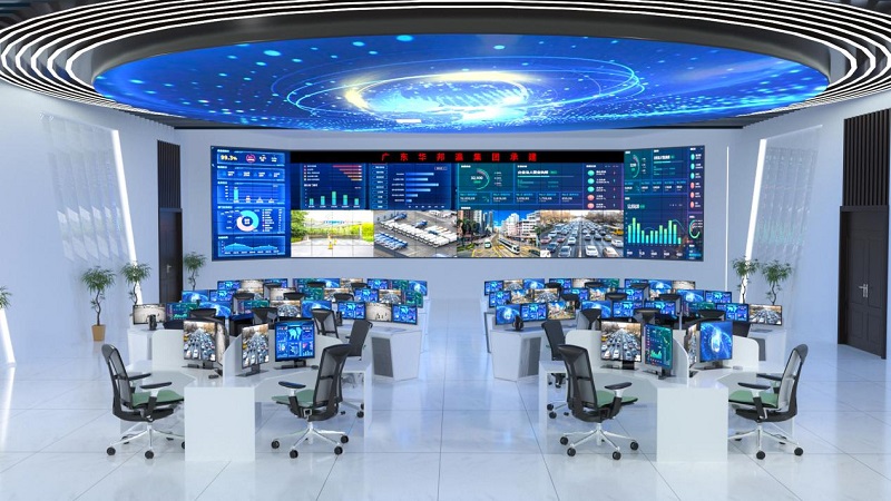 華邦瀛液晶拼接屏賦能企業(yè)安防，有效洞察全局！